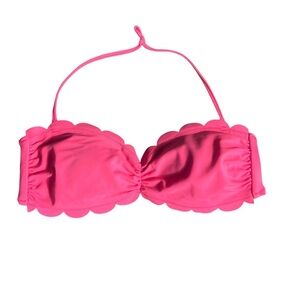 PINK Victoria's Secret Neon pink scalloped Bikini Top